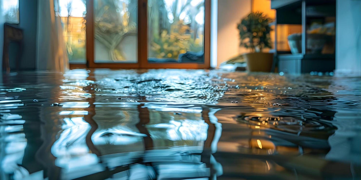 a flooded living room in northvale